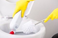 Granskning av effektiva rengöringsmedel för toalettstolar: fördelar och nackdelar, kostnad, kundernas åsikter