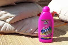 How to properly use Vanish for cleaning upholstered furniture?